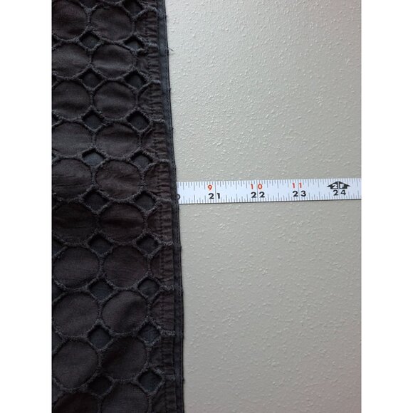 Talbots Blouse Tank Top 6P Black Sleeveless Cotton Eyelet Overlay Goth Preppy - Picture 6 of 6